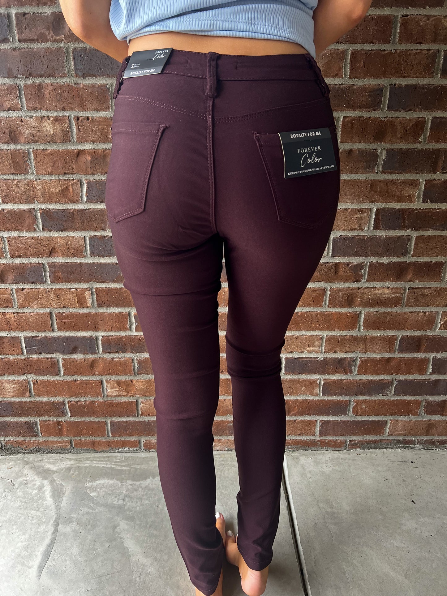 Hyperstretch Skinny Jeans - Dark Berry