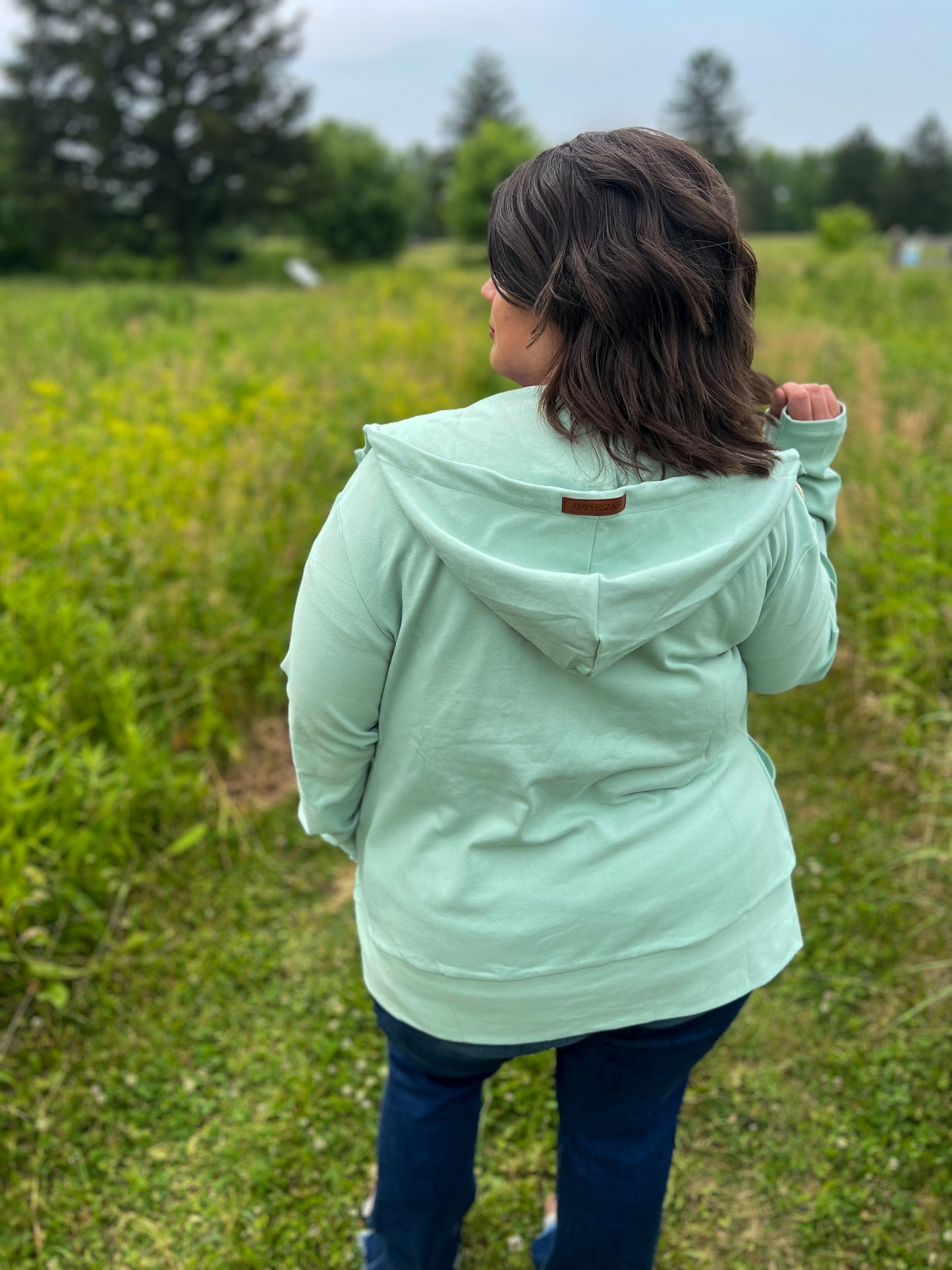 Ampersand Ave Seafoam Full Zip Sweatshirt