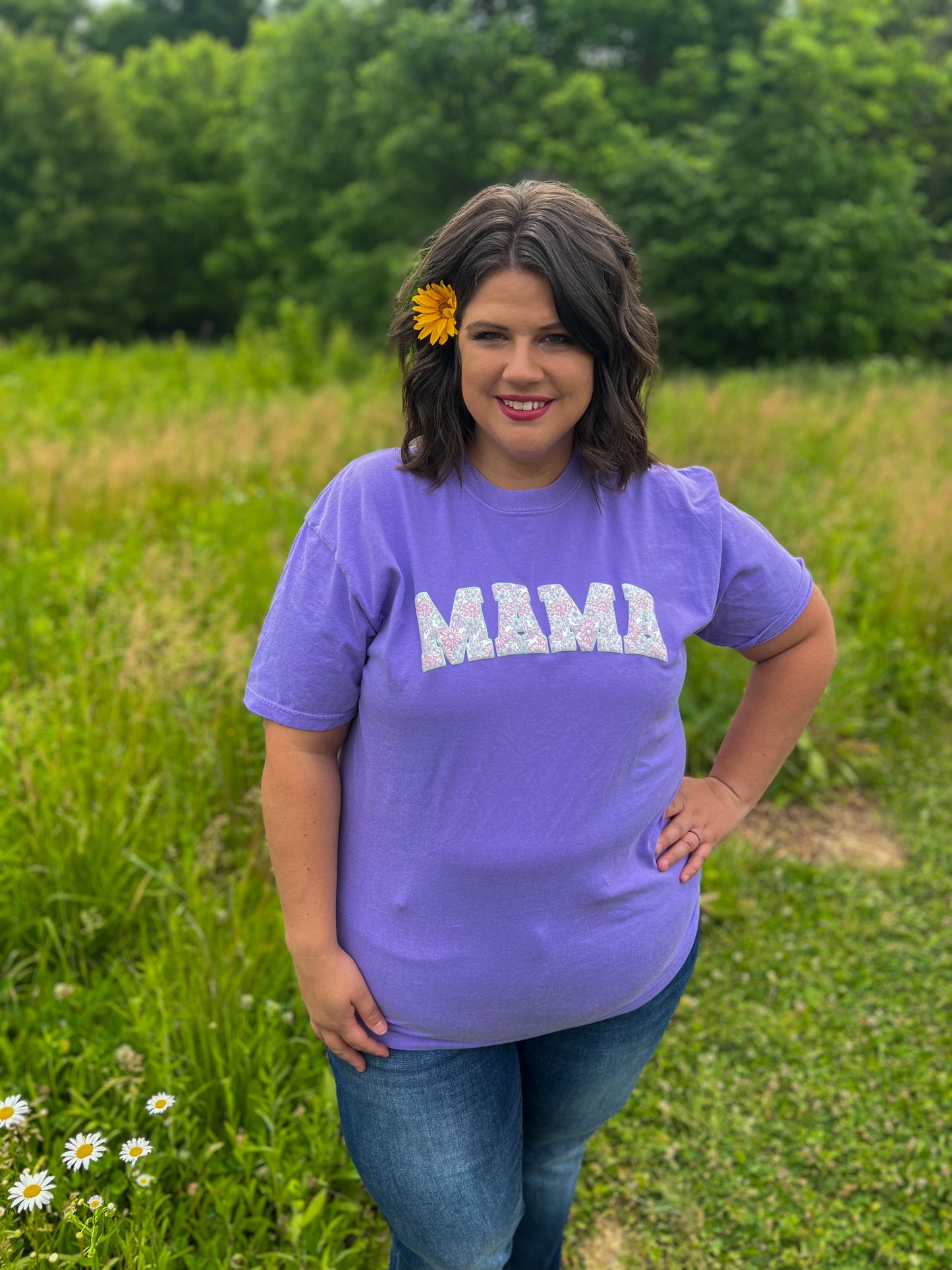 Violet Mama Floral Tee