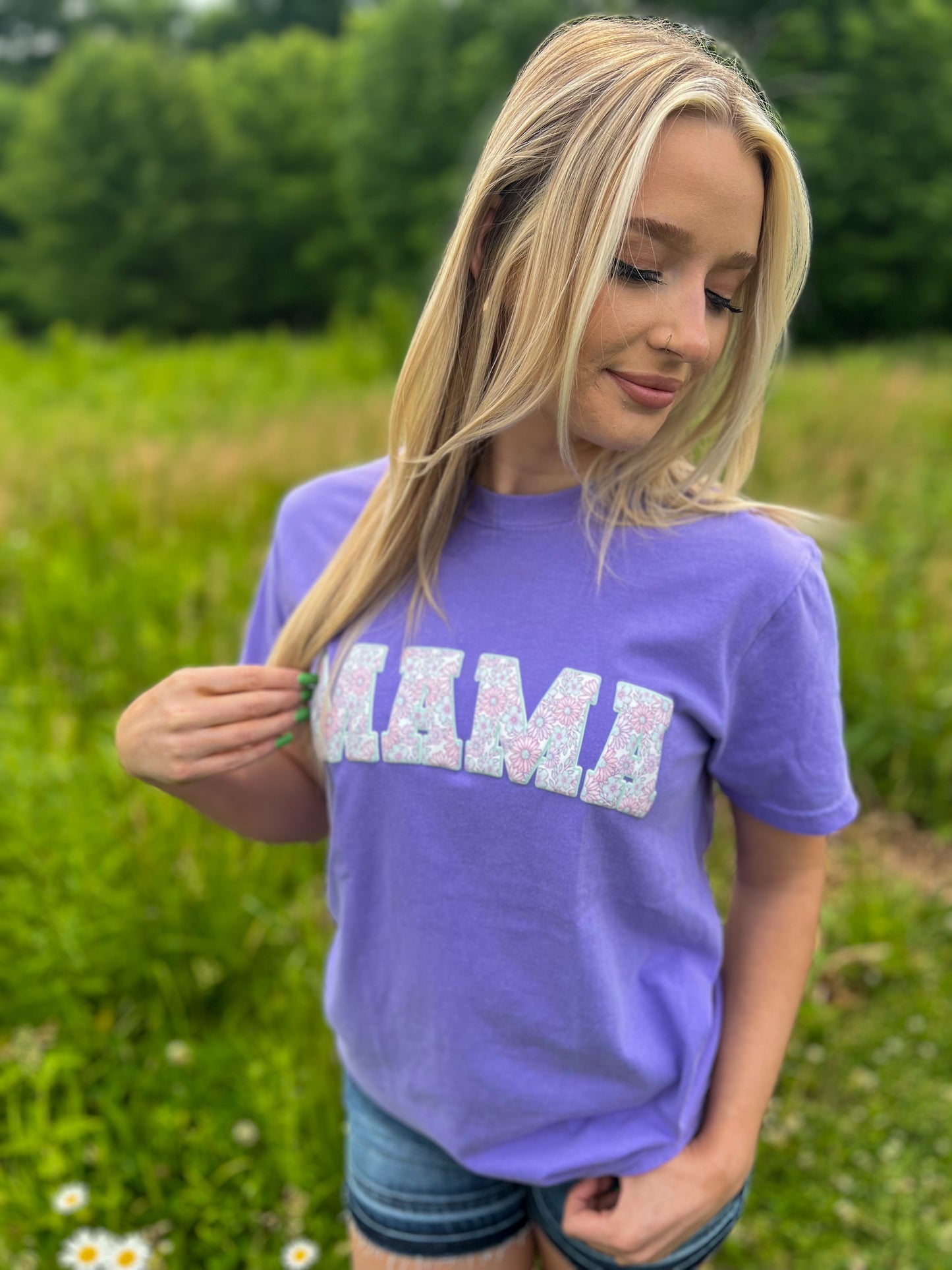 Violet Mama Floral Tee