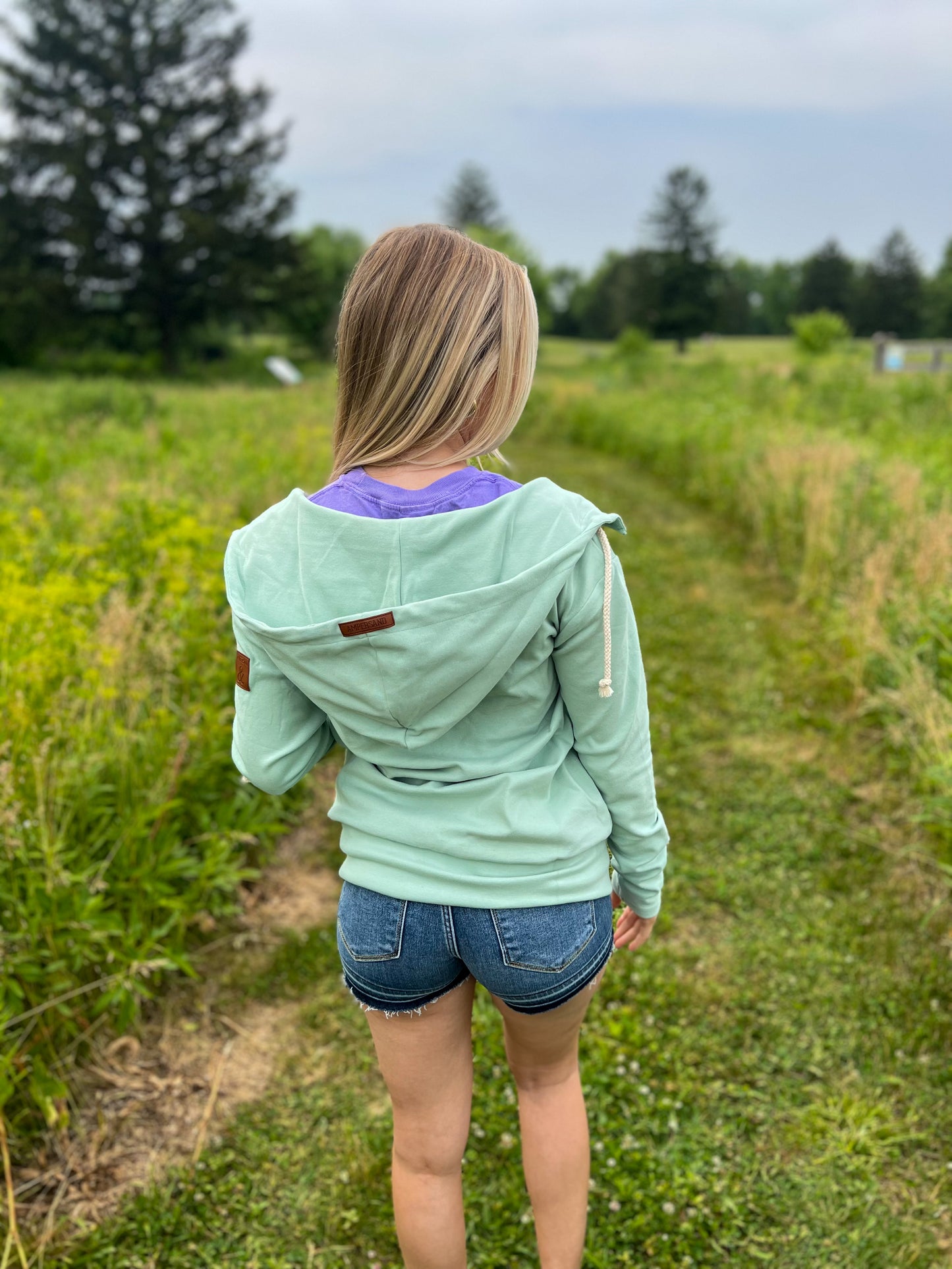 Ampersand Ave Seafoam Full Zip Sweatshirt