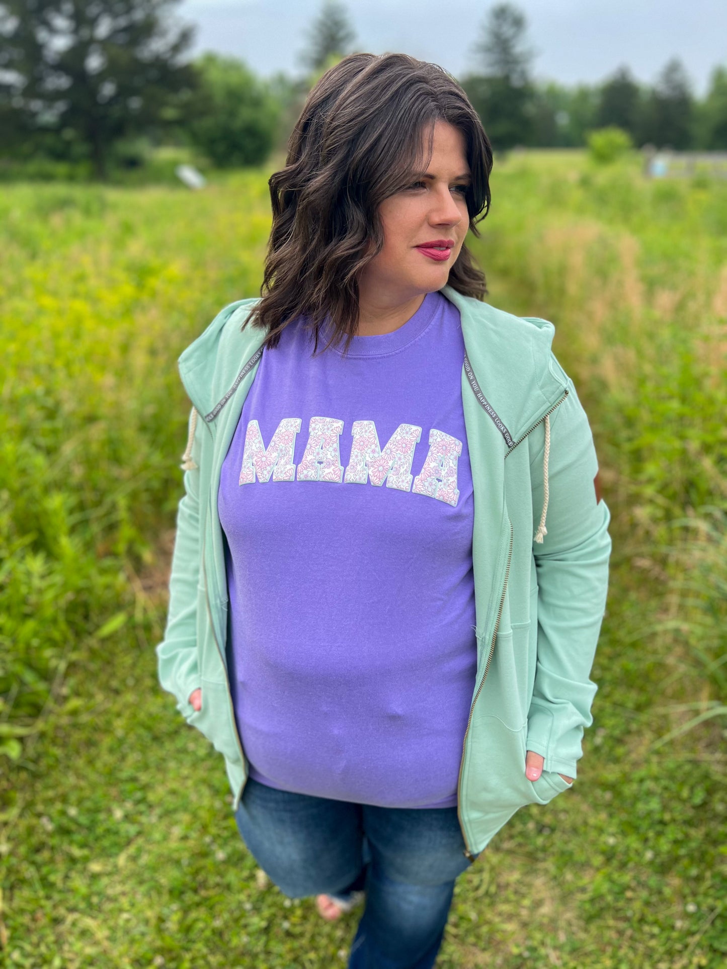 Ampersand Ave Seafoam Full Zip Sweatshirt