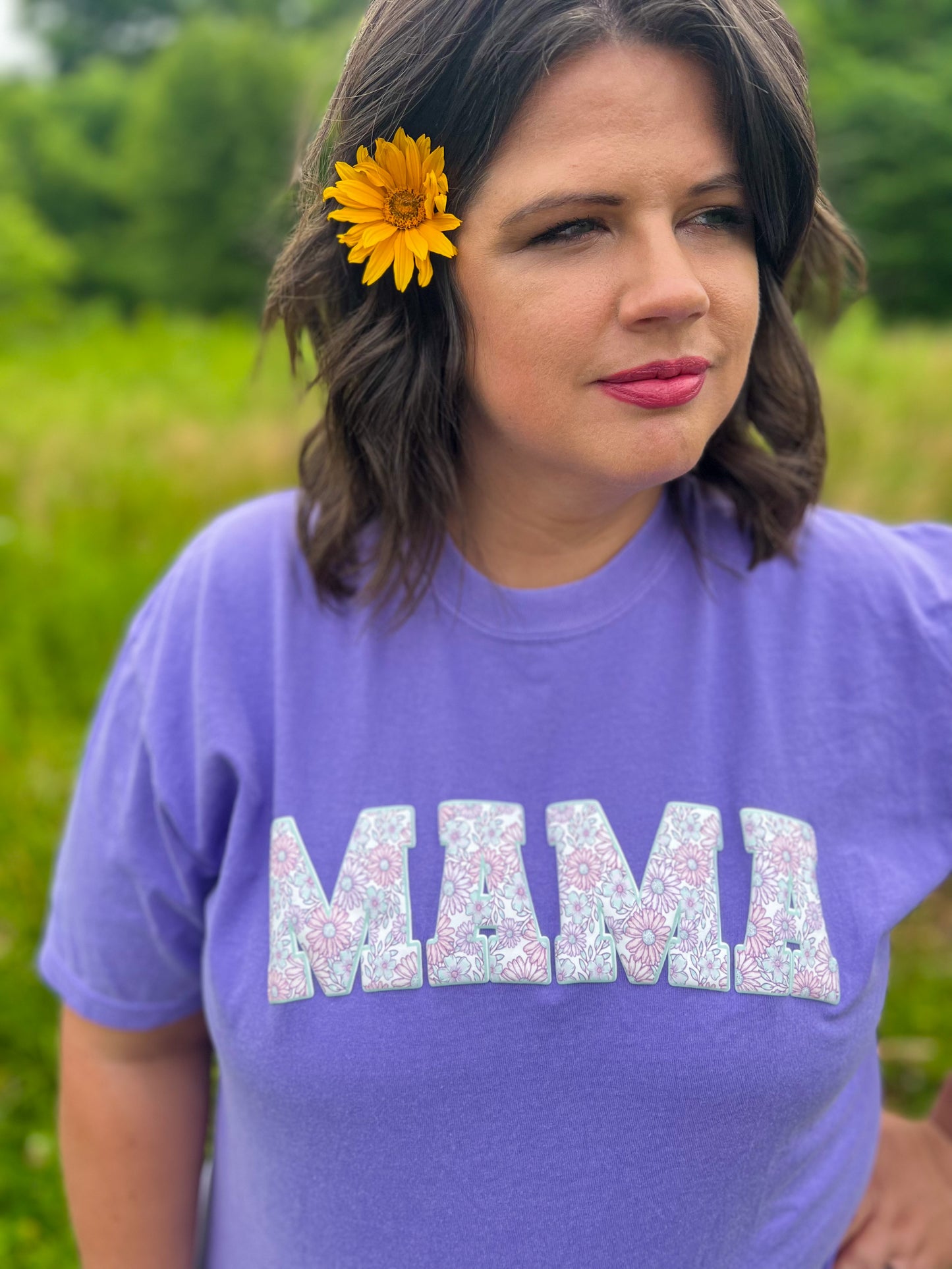 Violet Mama Floral Tee