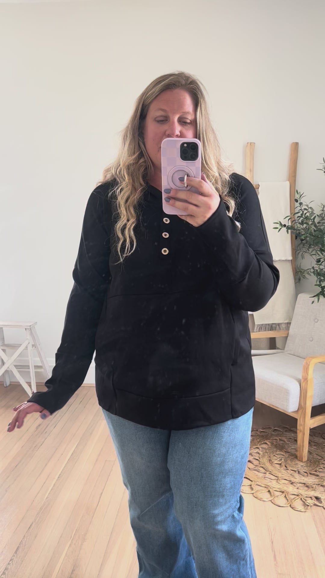 Aria Scuba Hoodie - Black