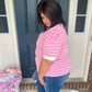 New! Ellie Pink Stripe Top