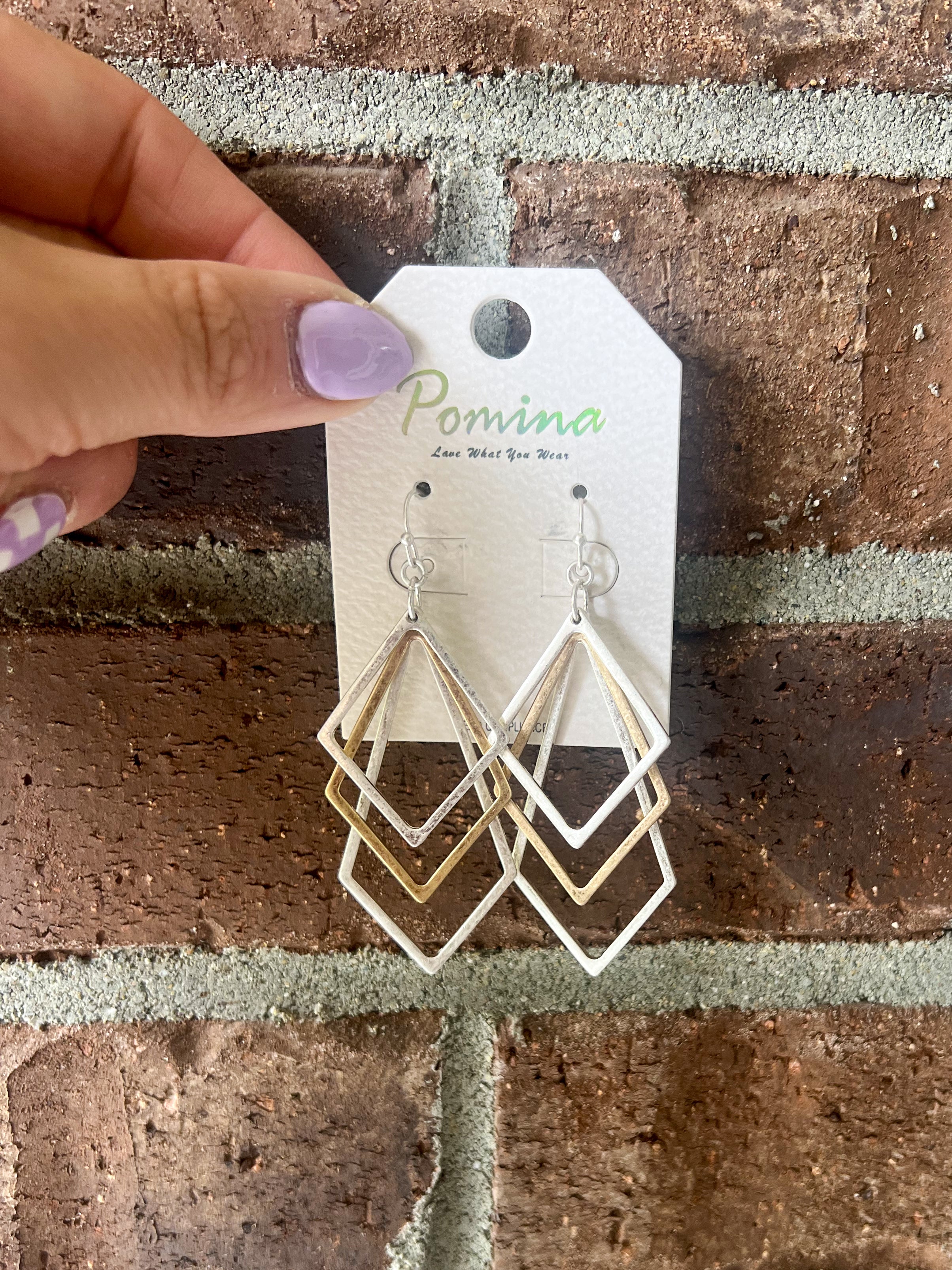 Overlapping Diamond Earrings
