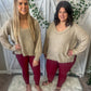 New! Emma Cozy Taupe Sweater