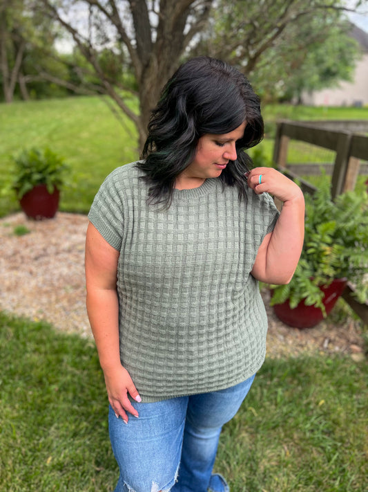 New! Kelly Knitted Top - Sage