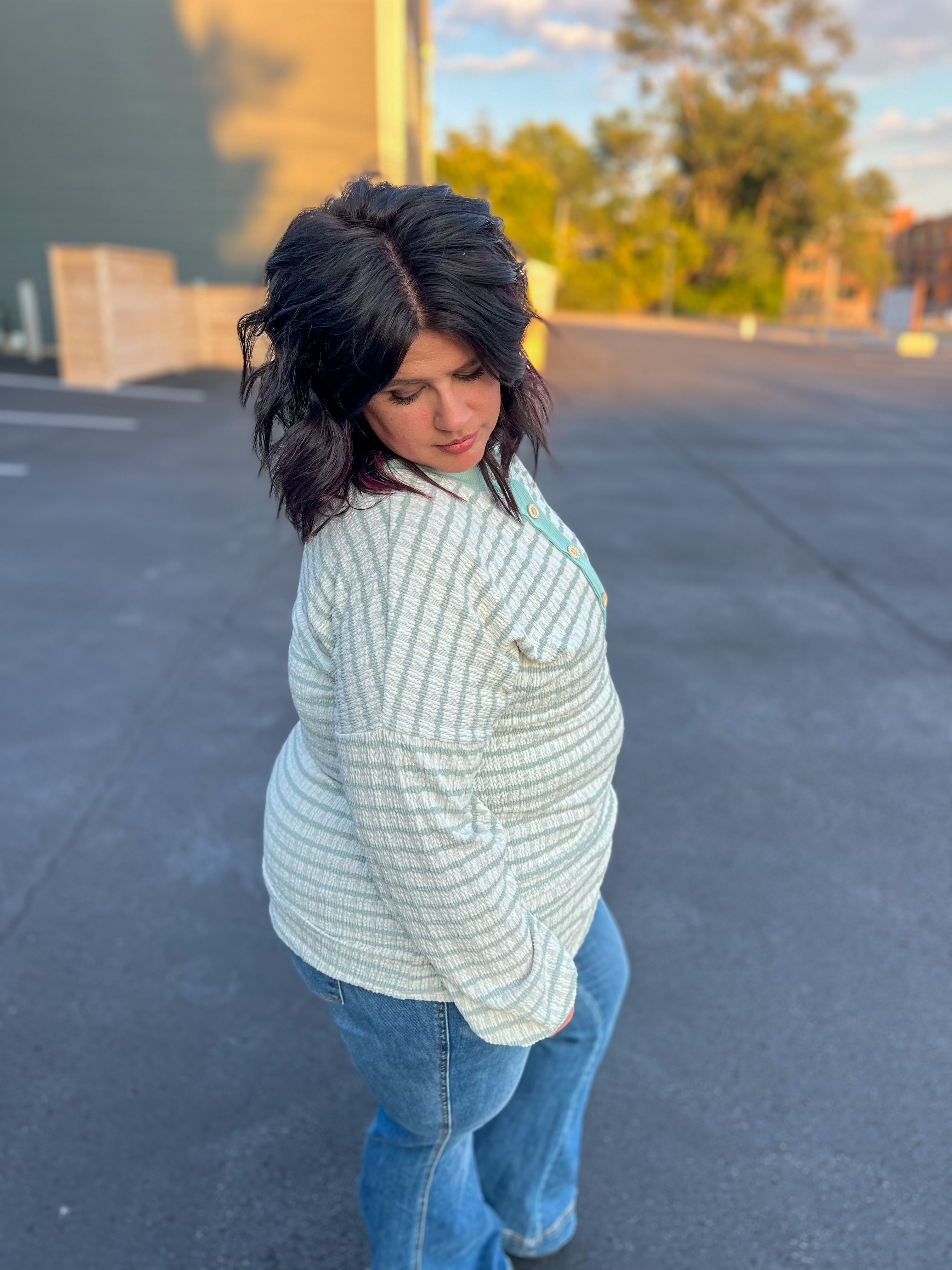 Emily Stripe Top - Mint