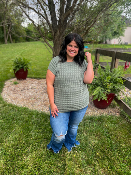 New! Kelly Knitted Top - Sage