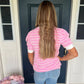 New! Ellie Pink Stripe Top