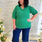 New! Kelly Green Ribbed Top