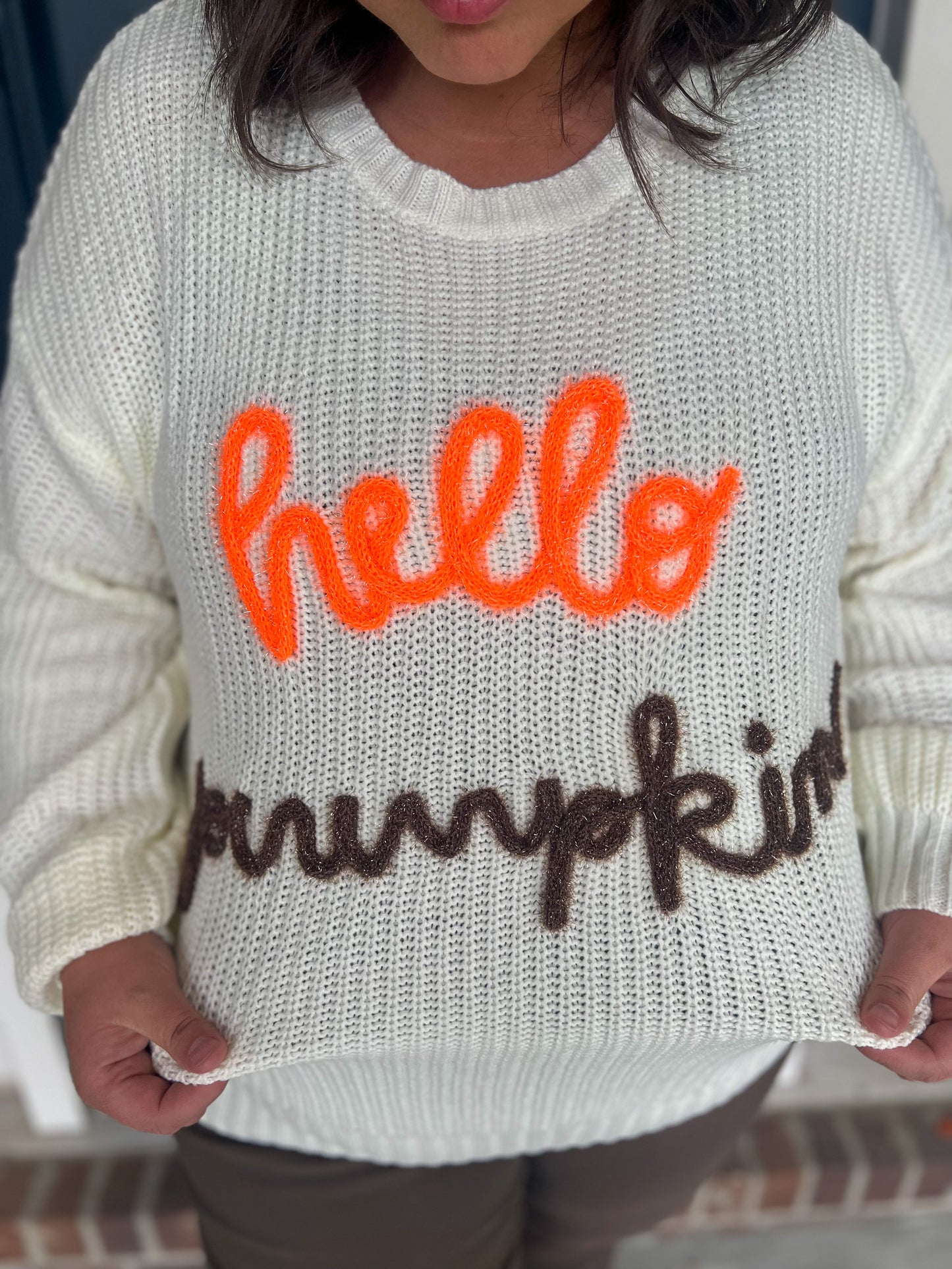 New! Hello Pumpkin Sweater