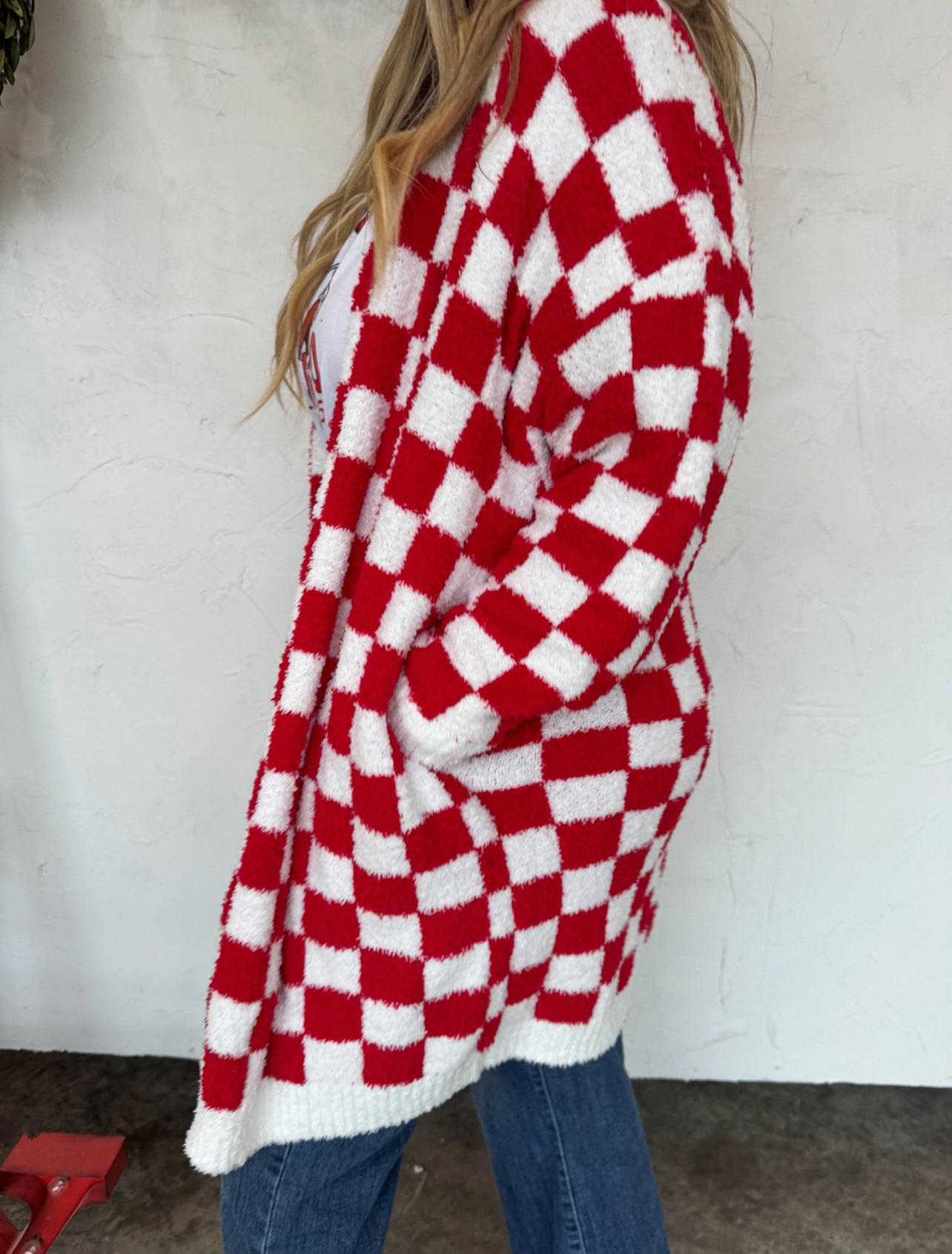 PREORDER Red Checker Cloud Cardigan