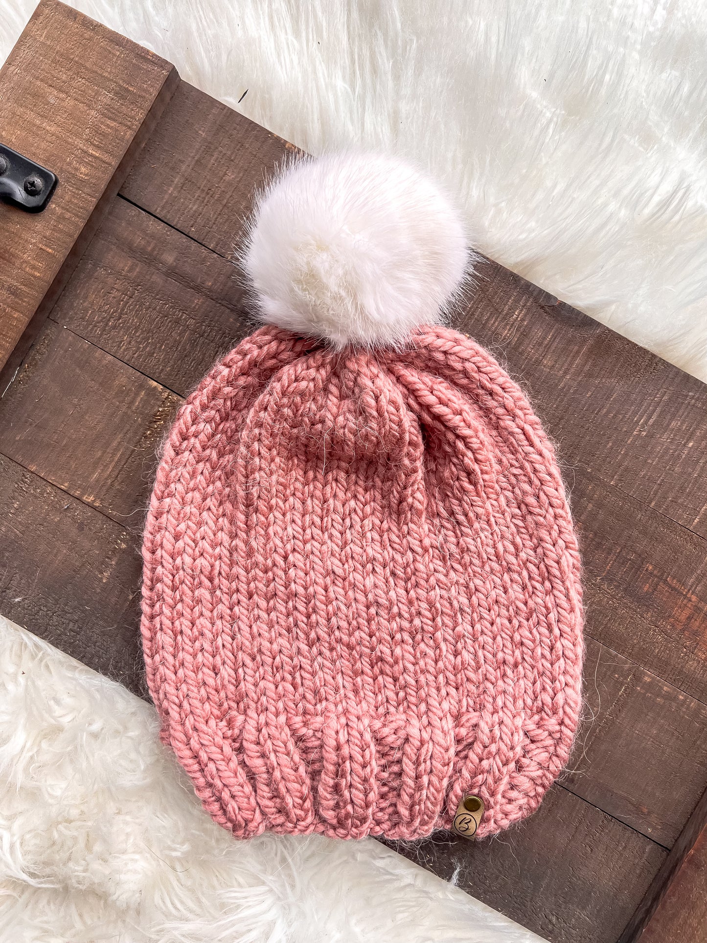 DOORBUSTER Mauve Knit Beanie