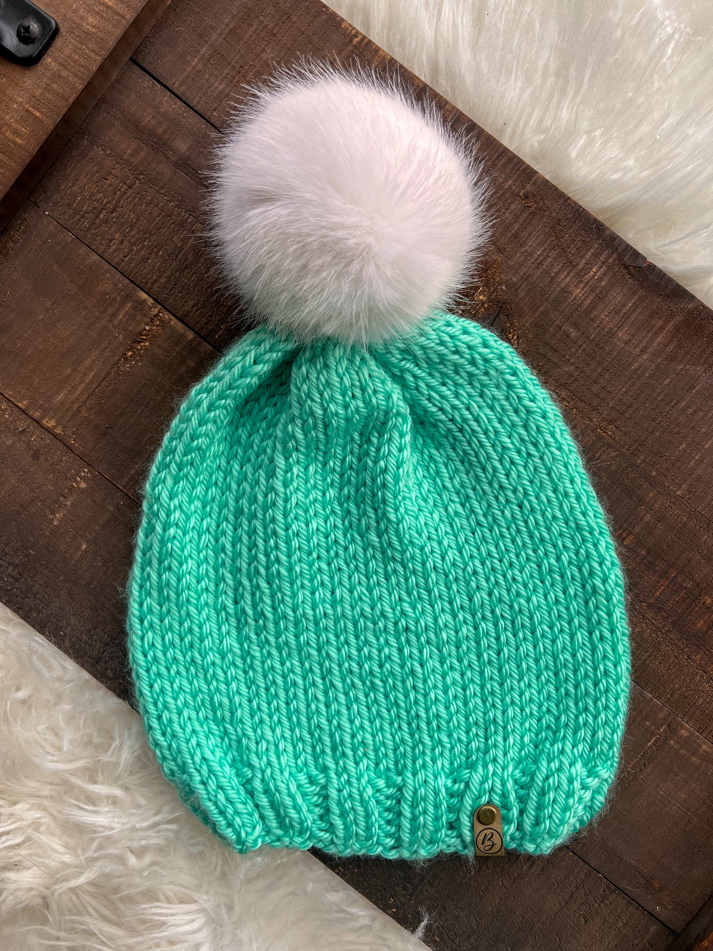 DOORBUSTER Robin Egg Blue Knit Beanie