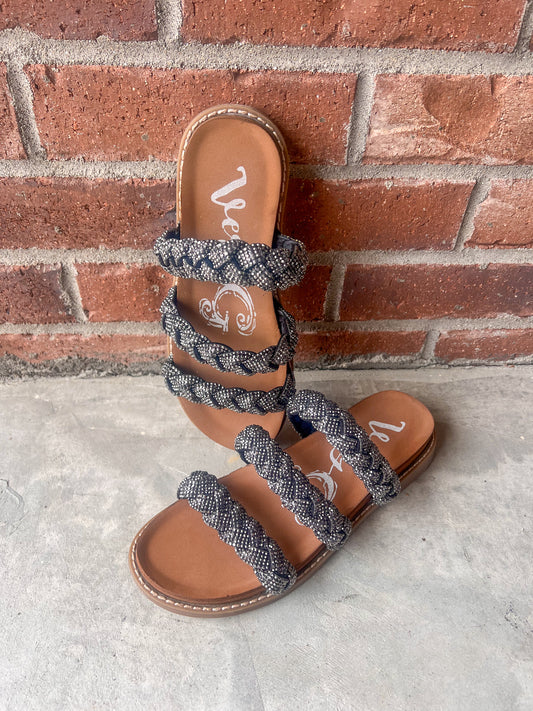 New! Very G Stacia Black Sandals