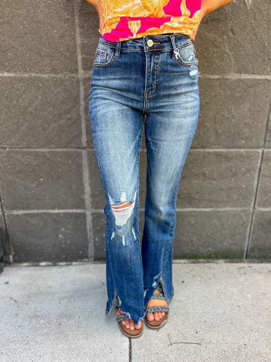 New! Blakeley Diesel Dark Wash Split Hem Jeans