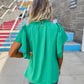 New! Serena Flutter Sleeve Blouse - Emerald Green