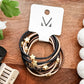 New! Hair Tie Bracelet Set - Neutral with Gold Stars