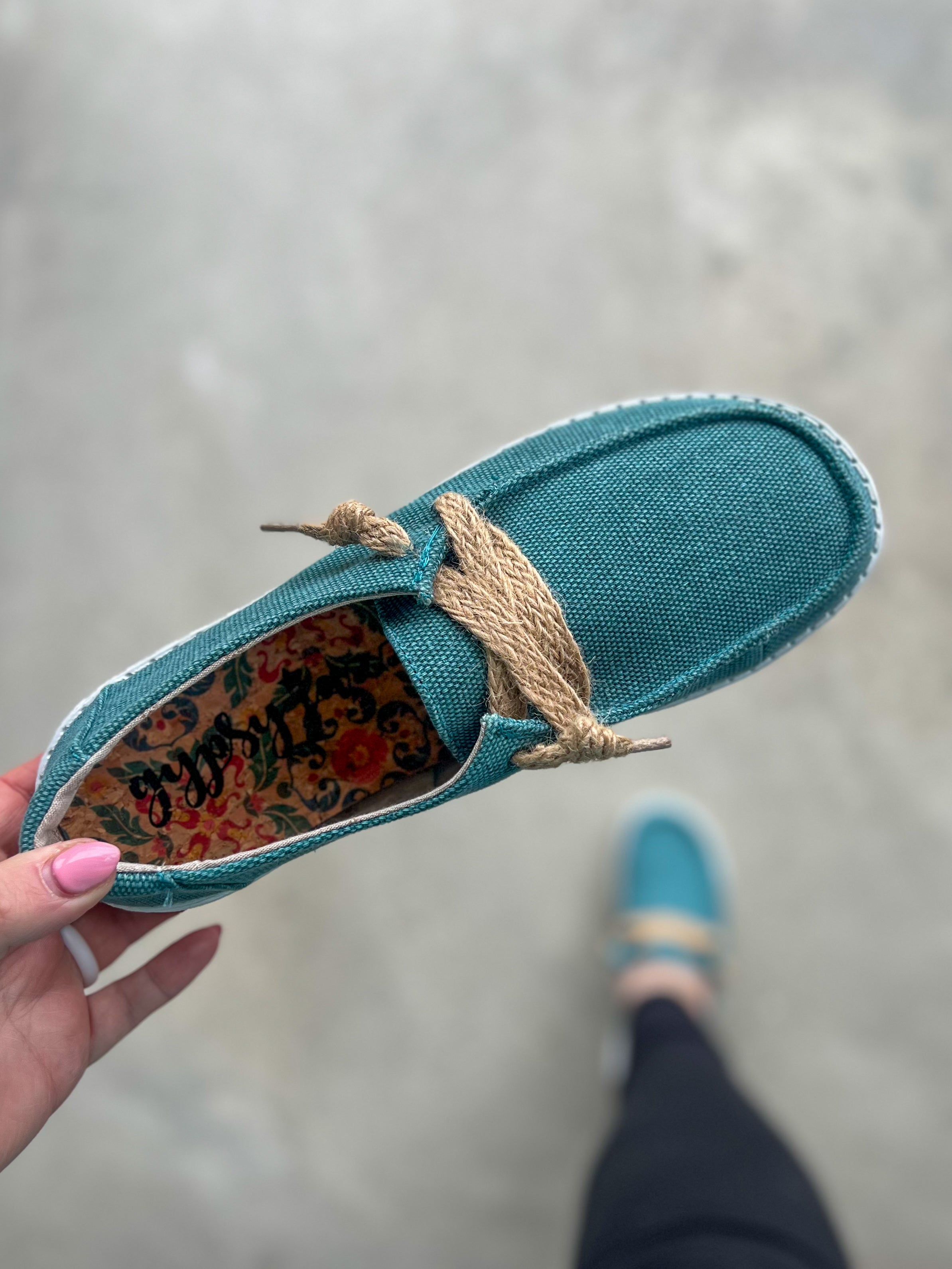 Gypsy Jazz Kayla Turquoise Slip-on Sneakers