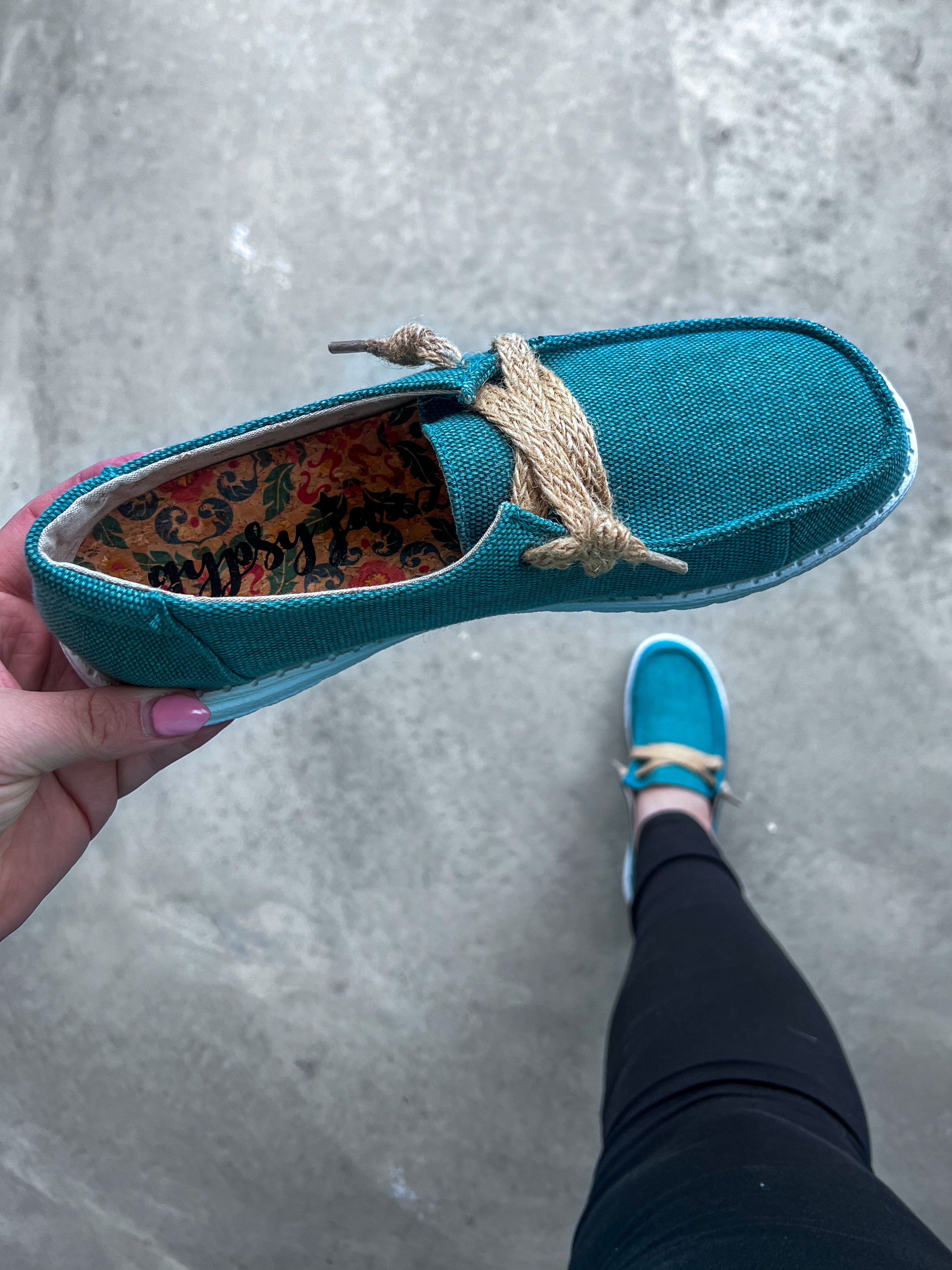 Gypsy Jazz Kayla Turquoise Slip-on Sneakers