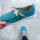New! Gypsy Jazz Kayla Turquoise Slip-on Sneakers