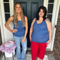 New! Michelle Mae Poppy Tank Top - Blue Freedom Stars
