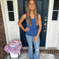 New! Michelle Mae Poppy Tank Top - Blue Freedom Stars