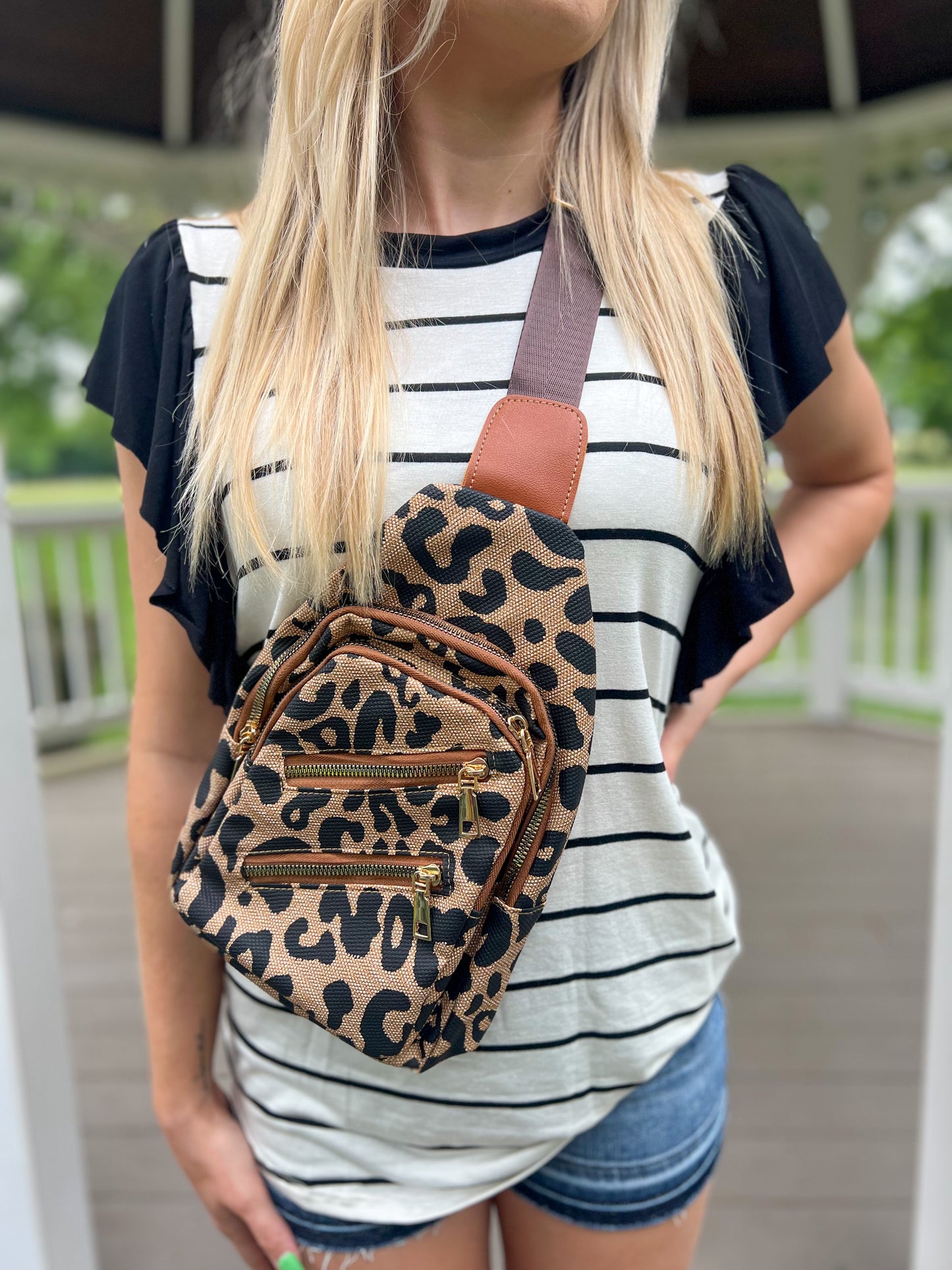 Leopard Crossbody Sling Bag