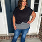 Laura Black Knot Front Top