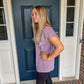 New! Alana Dusty Purple Ruffle Sleeve Top