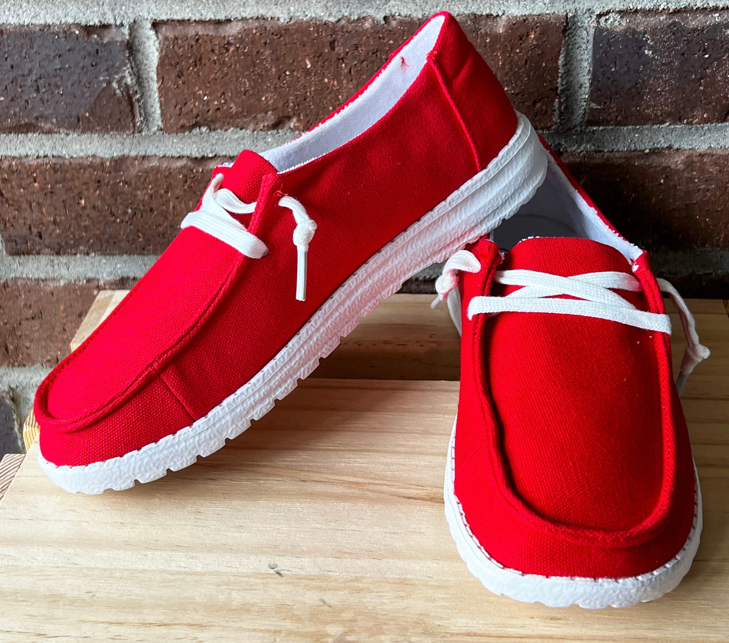 Gypsy Jazz Game Day Slip-on Sneakers - Red