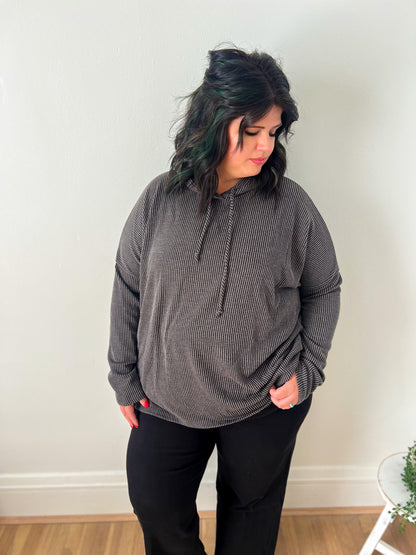 DOORBUSTER Charcoal Hooded Top