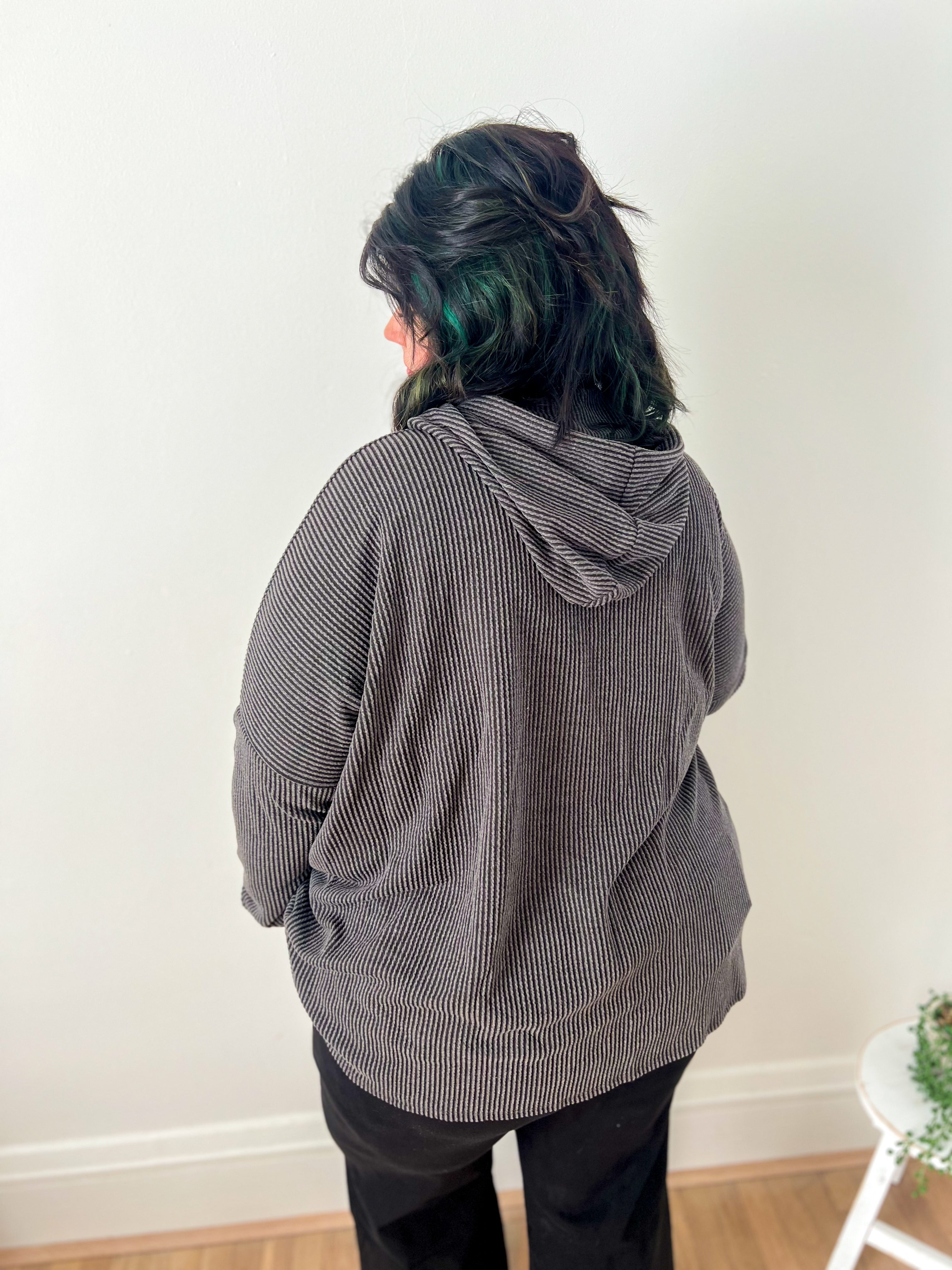 DOORBUSTER Charcoal Hooded Top