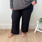 New! Vervet Olivia Wide Leg Non Distressed Crop Jeans - Black