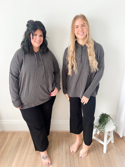 DOORBUSTER Charcoal Hooded Top