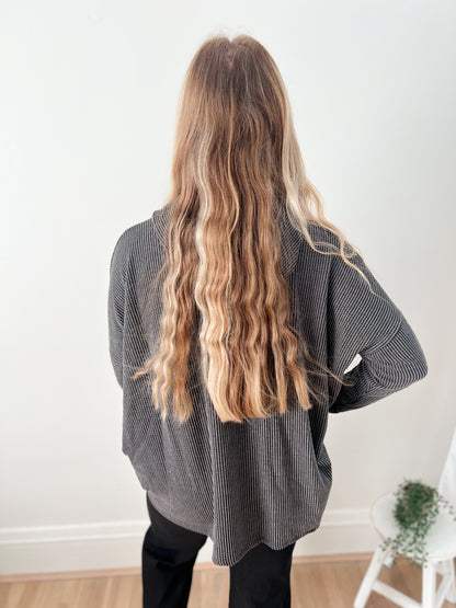 DOORBUSTER Charcoal Hooded Top