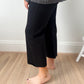 New! Vervet Olivia Wide Leg Non Distressed Crop Jeans - Black