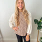 New! Leopard and Lace Top
