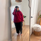 New! Aria Scuba Hoodie - Burgundy