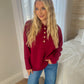 New! Aria Scuba Hoodie - Burgundy