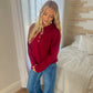 New! Aria Scuba Hoodie - Burgundy