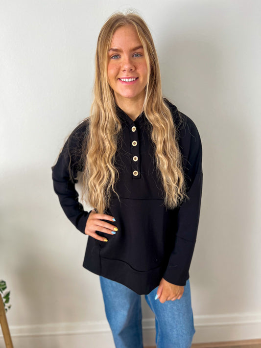 New! Aria Scuba Hoodie - Black