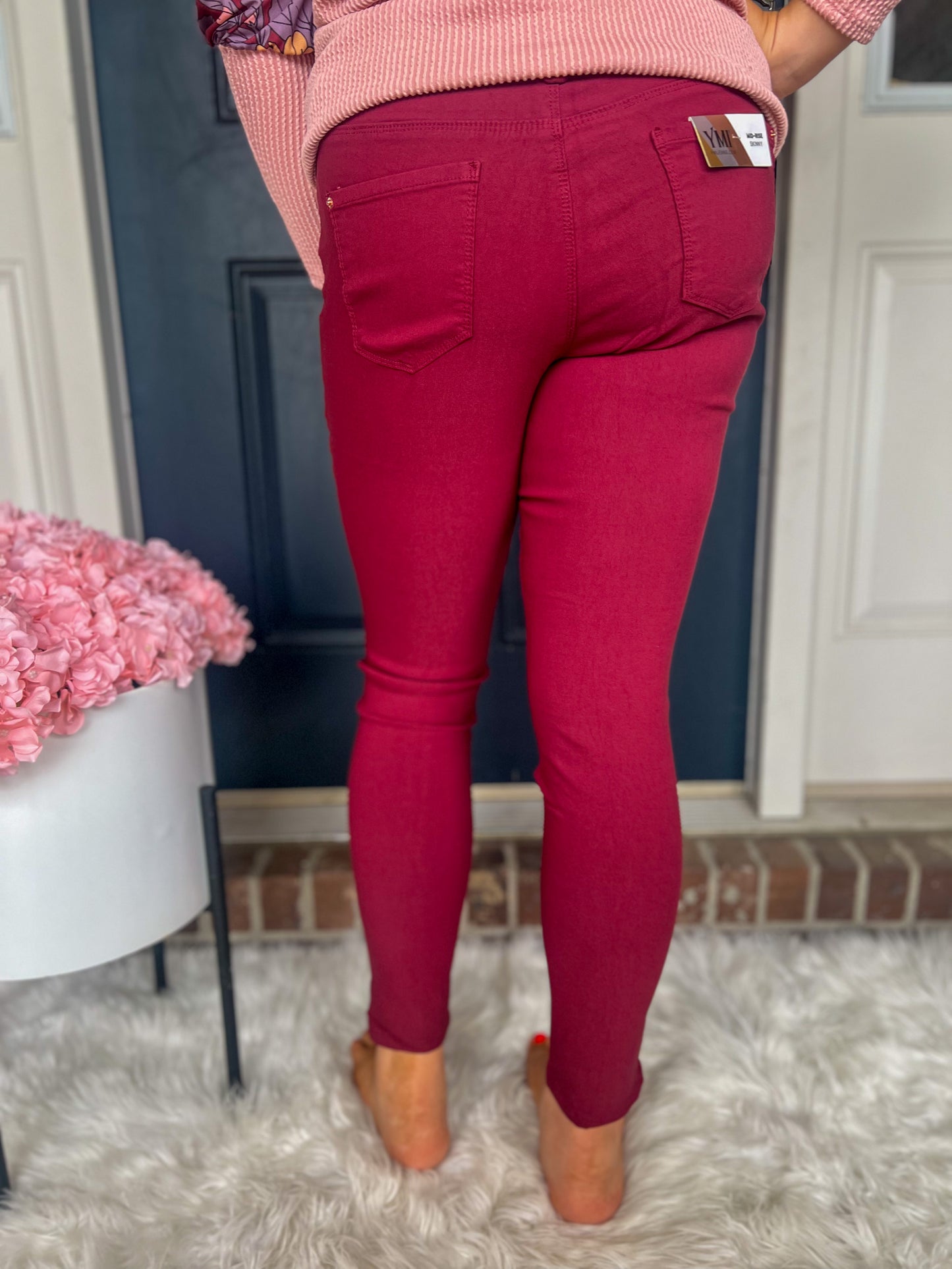 Hyperstretch Skinny Jeans - Dark Rose