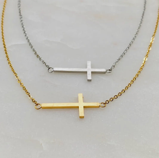 New! Cross Necklace - 2 Colors
