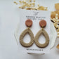 New! Boho Chic Polymer Clay Earrings - Beige