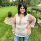 New! Erin Taupe Color Block Long Sleeve Top