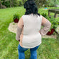 New! Erin Taupe Color Block Long Sleeve Top