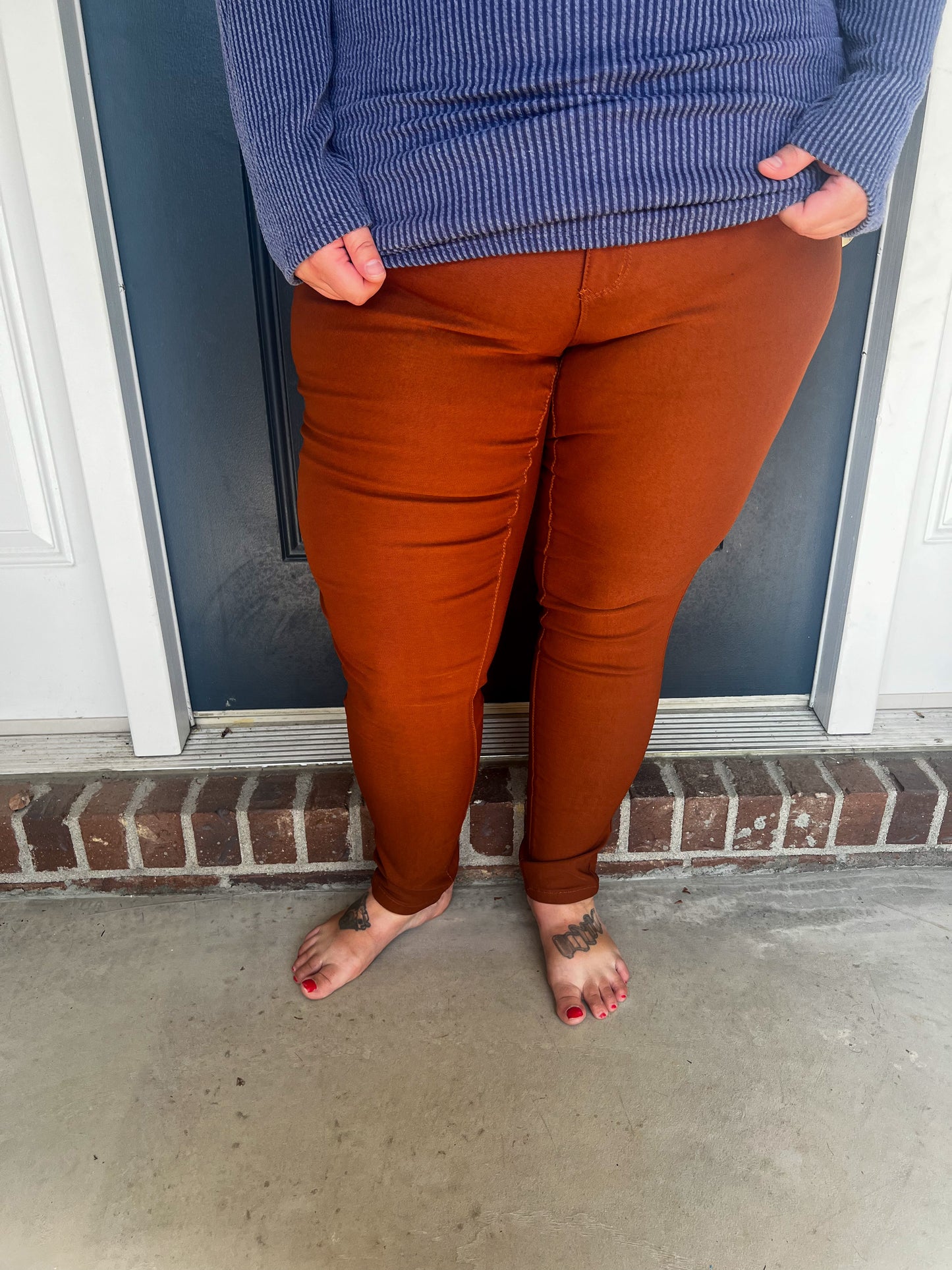 New! Hyperstretch Skinny Jeans - Copper